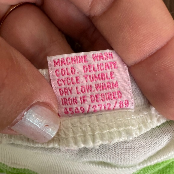 Vintage green white stripe sleeveless boxy fit knit shirt size LARGE - Picture 4 of 4